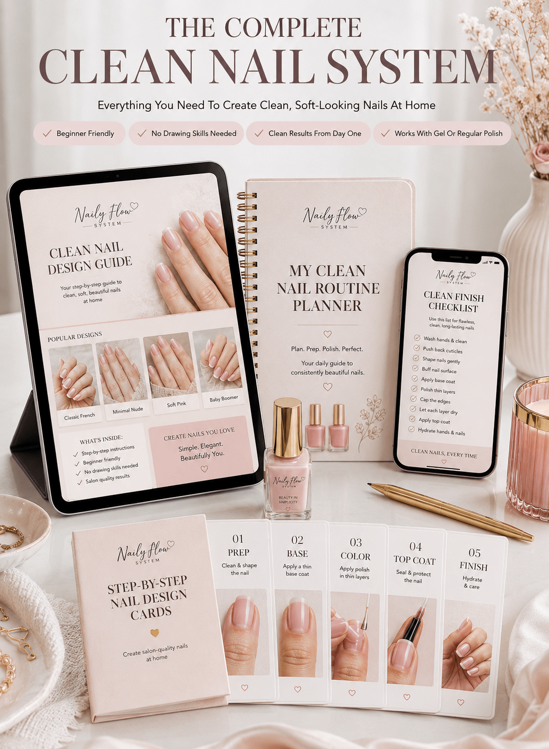 Finally Create Clean, Soft-Looking Nails at Home — Without the Chaos or Feeling "Bad" at Nails - Naily Flow
